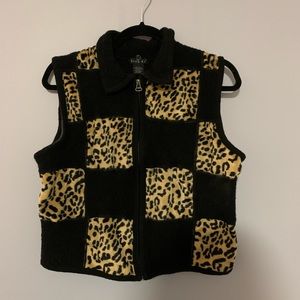 Wool cheetah print vest 🖤🌶